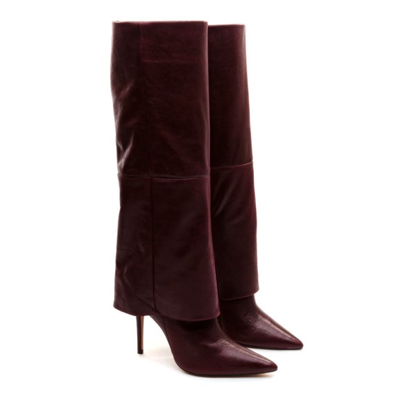 Encontraproduto.com.br - Bota Couro BordÔ Cano Longo Cecconello 2624001-1