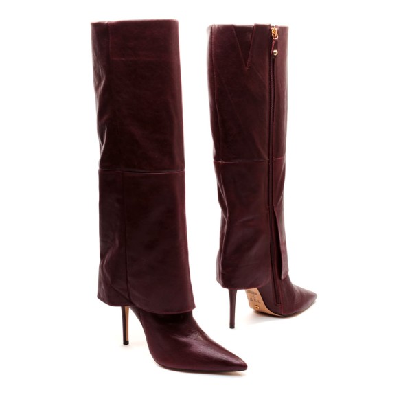 Encontraproduto.com.br - Bota Couro BordÔ Cano Longo Cecconello 2624001-1