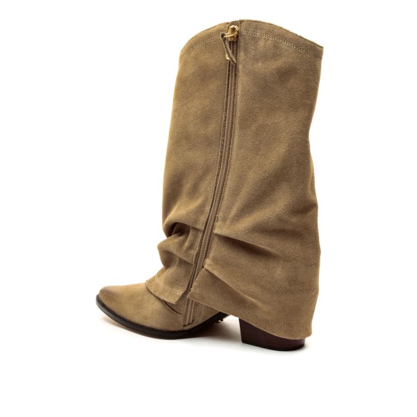 Encontraproduto.com.br - Bota Couro Marrom Cano Médio Cecconello 2619006-1