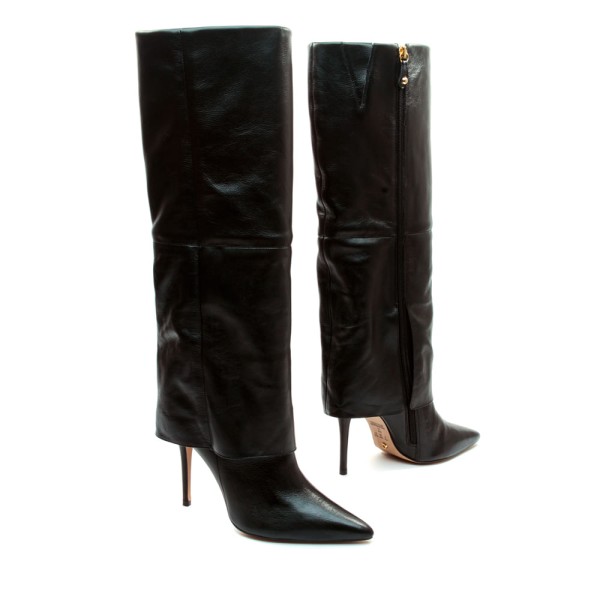 Encontraproduto.com.br - Bota Couro Preto Cano Longo Cecconello 2624001-4