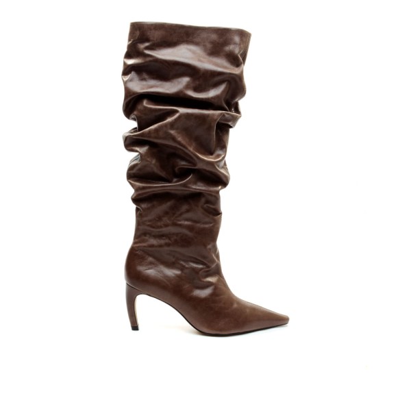 Encontraproduto.com.br - Bota Couro Marrom Cano Longo Cecconello 2625001-3