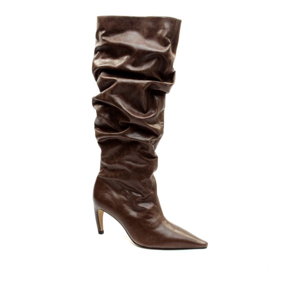 Encontraproduto.com.br - Bota Couro Marrom Cano Longo Cecconello 2625001-3