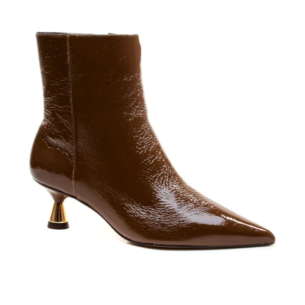 Encontraproduto.com.br - Bota Couro Marrom Cano Curto Cecconello 2620002-15