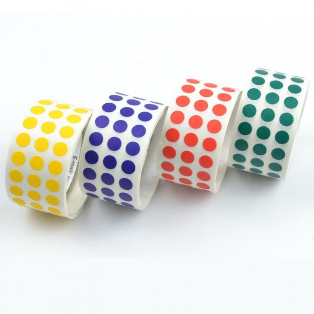 Encontraproduto.com.br - Etiqueta Bolinha Controle Azul Escuro 6Mm Rolo C/1000