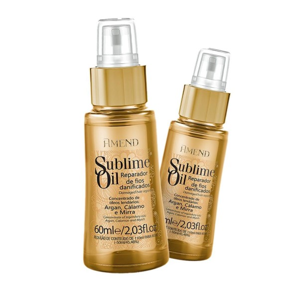 Encontraproduto.com.br - 02 Óleo Reparador De Fios Danificiados Sublime Amend 60ml