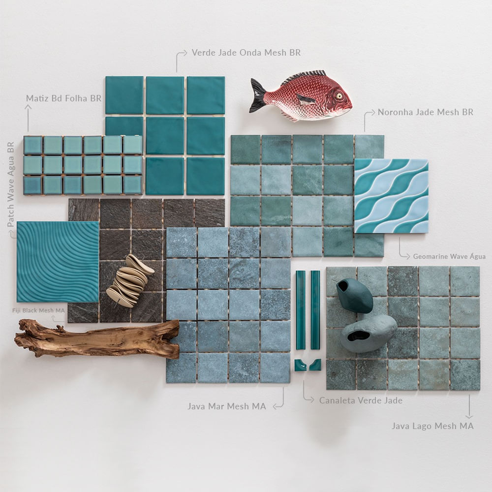 Encontraproduto.com.br - Revestimento 7,5x7,5 Java Lago Mesh Brilhante Eliane