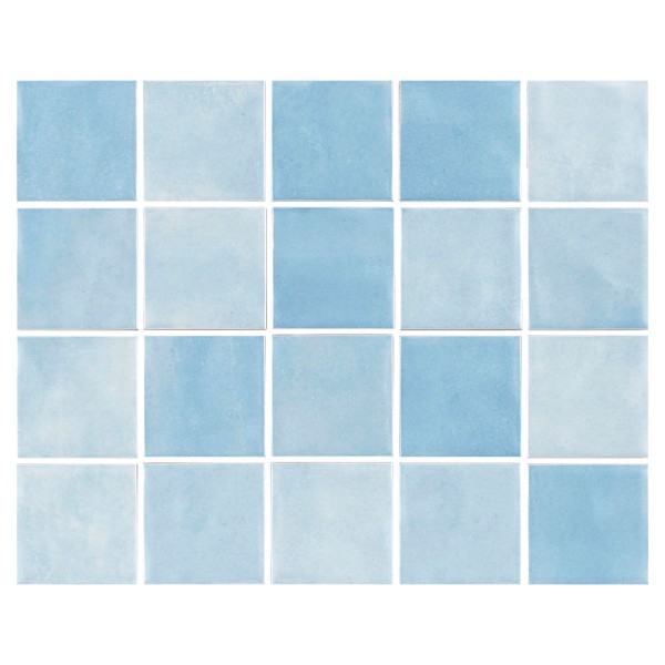 Pastilha Cerâmica Noronha Agua Mesh Agua Mesh 7,5X7,5cm placa 39X31cm Br