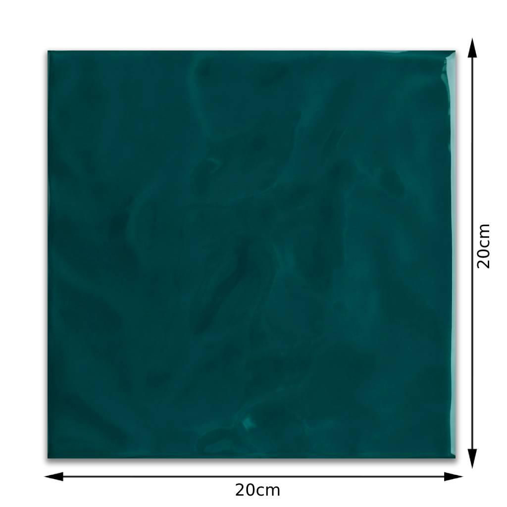 Encontraproduto.com.br - Azulejo 20x20 Verde Musgo Onda Brilhante Bold Eliane