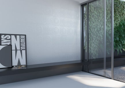 Revestimento Patch Sabara Branco 29X29 Acetinado Cx 9Pecas Decortiles