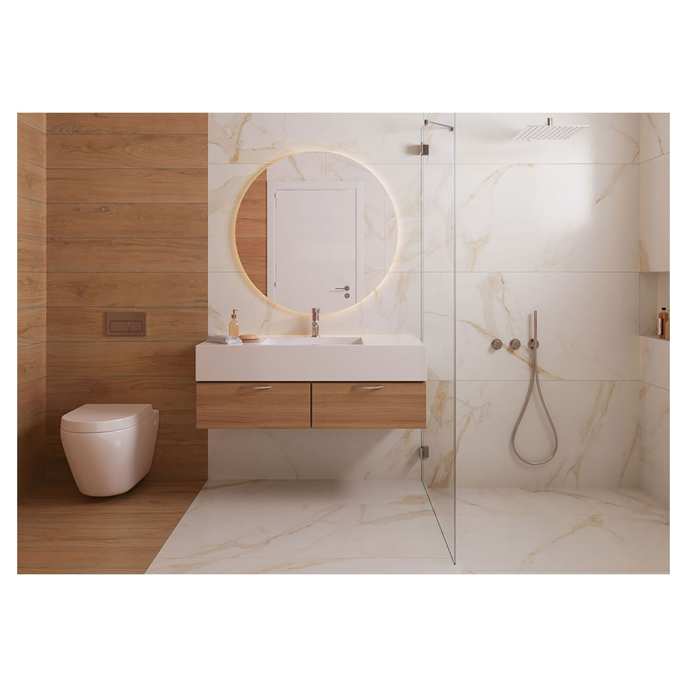 Encontraproduto.com.br - Porcelanato Esmaltado Calacatta Ouro 60X120cm Ac Retificado