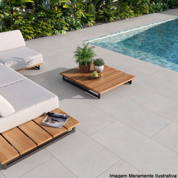 Encontraproduto.com.br - Porcelanato Caliza Cinza Externo 60x120cm Retificado Caixa 1,44m² Eliane