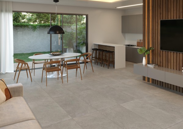 Encontraproduto.com.br - Porcelanato Caliza Cinza Externo 60x120cm Retificado Caixa 1,44m² Eliane