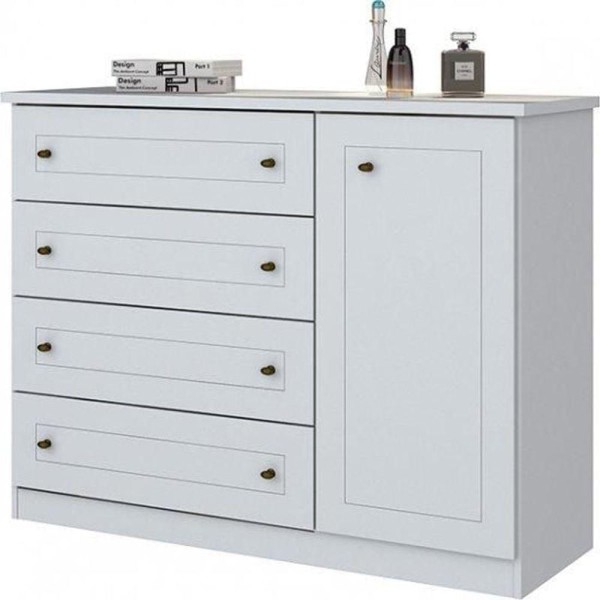 Encontraproduto.com.br - Berço Montessoriano E Cômoda Branco E Colchão