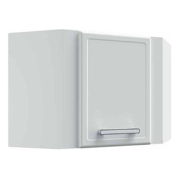 Encontraproduto.com.br - Armário Aéreo P- Cozinha Canto Oblíquo Gourmet 7013 1 Porta 68cm Branco - Bertolini