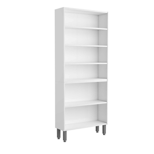 Encontraproduto.com.br - Armário Paneleiro Bertolini Com Vidro Em Aço 6 Portas Branco