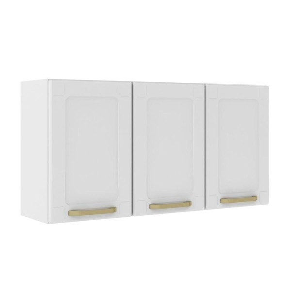 Encontraproduto.com.br - Armário Aéreo Alto De Aço 3 Portas Linha Colors Bertolini Branco