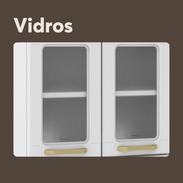 Encontraproduto.com.br - Armário Aéreo com 3 Portas Bertolini Colors Branco