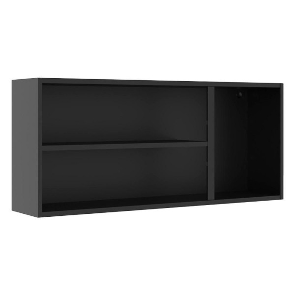Encontraproduto.com.br - Armário Aéreo 3 portas de vidro 100% Aço Estilo Grafite