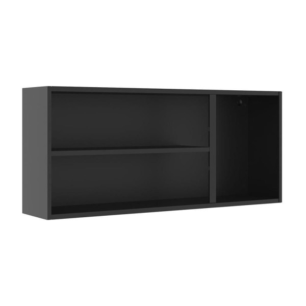 Encontraproduto.com.br - Armário Aéreo 3 portas de vidro 100% Aço Estilo Grafite