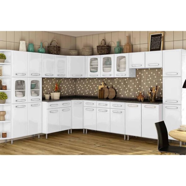 Encontraproduto.com.br - Armário Aéreo Cozinha Modulado Evidence 7004 2 Portas Branco - Bertolini