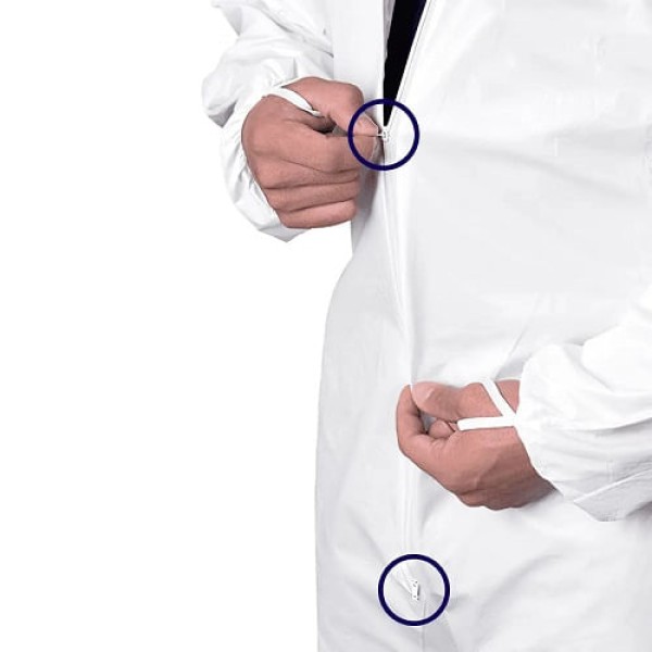 Encontraproduto.com.br - Macacão Segurança M Branco CA39707 STEELFLEX