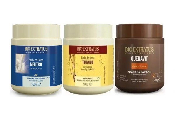 Encontraproduto.com.br - Cronograma Capilar Tutano + Queravit + Neutro 500 G Cada