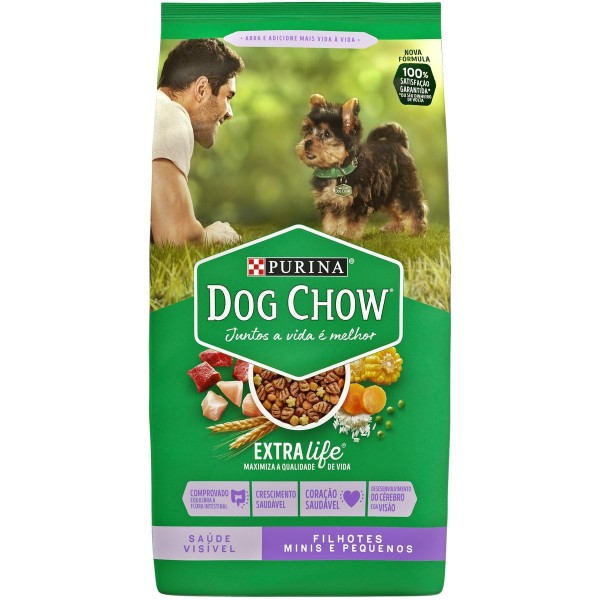 Encontraproduto.com.br - Alimento para Cães Filhotes Raças Minis e Pequenas Carne, Frango e Arroz Purina Dog Chow Extra Life Pacote 3kg