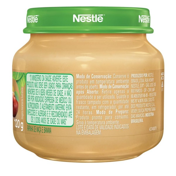Encontraproduto.com.br - Alimento Infantil Nestlé Maçã E Banana 120g