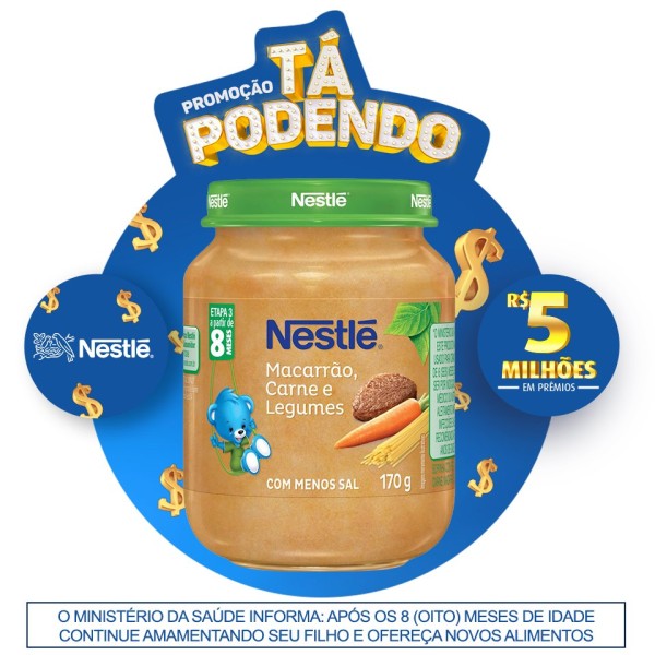Encontraproduto.com.br - Alimento Infantil Nestlé Carne Legumes E Maçã 170g