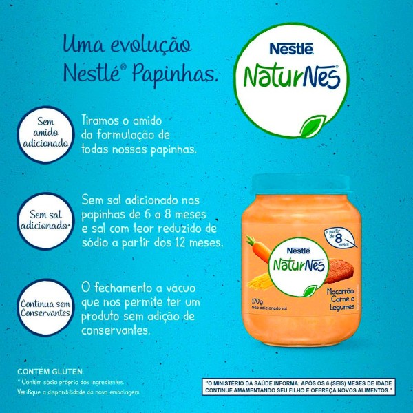 Encontraproduto.com.br - Alimento Infantil Nestlé Carne Legumes E Maçã 170g