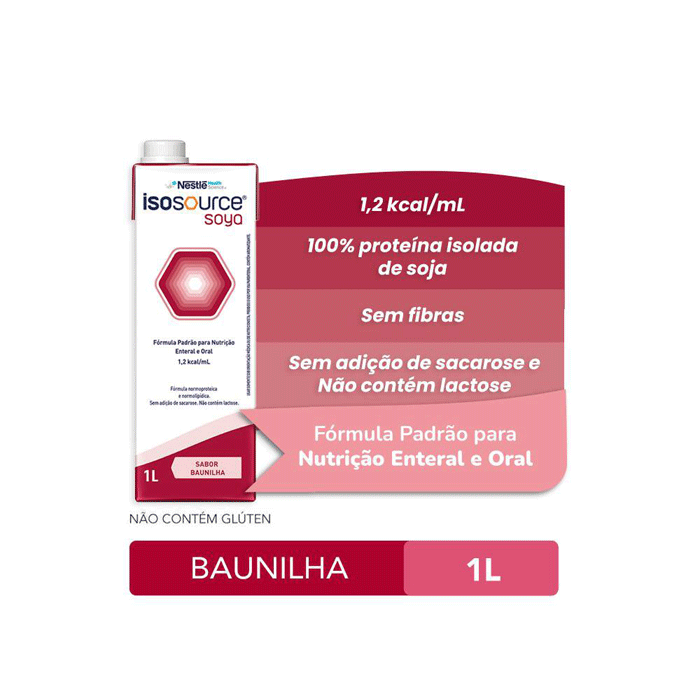 Encontraproduto.com.br - Complemento Alimentar Isosource Soya Sabor Baunilha 1000ml