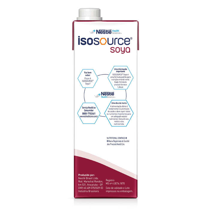 Encontraproduto.com.br - Complemento Alimentar Isosource Soya Sabor Baunilha 1000ml