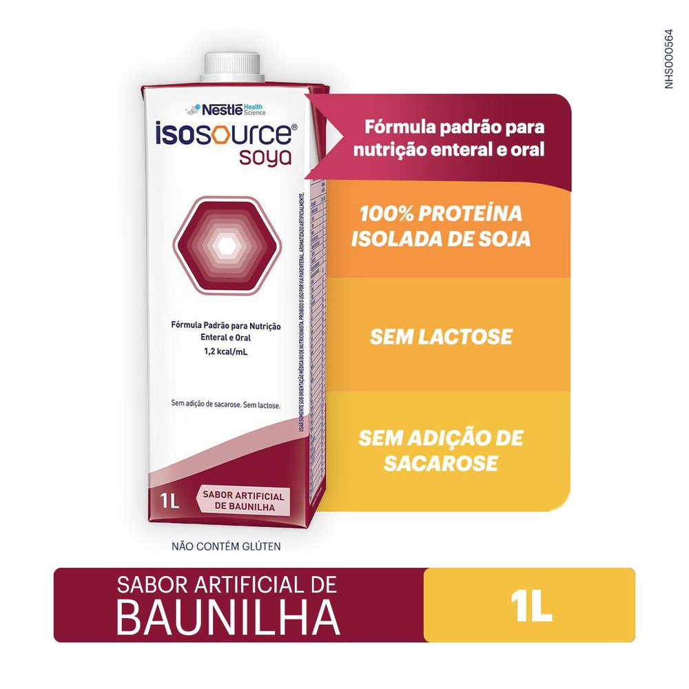 Encontraproduto.com.br - Complemento Alimentar Isosource Soya Sabor Baunilha 1000ml