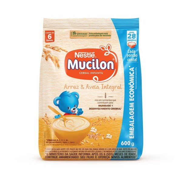 Encontraproduto.com.br - Mucilon Arroz E Aveia Sachê 600g