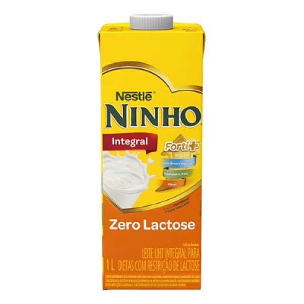Leite Longa Vida Integral Zero Lactose Ninho Mais Nutritivo Tetra Pak 1 L