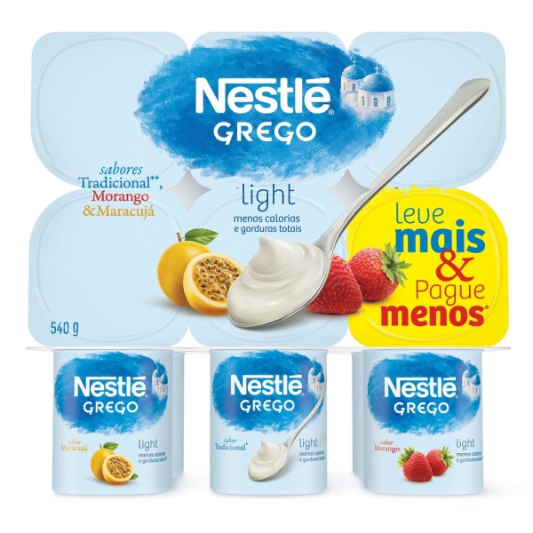 Encontraproduto.com.br - Iogurte Grego Nestlé Light 3 Sabores 540g