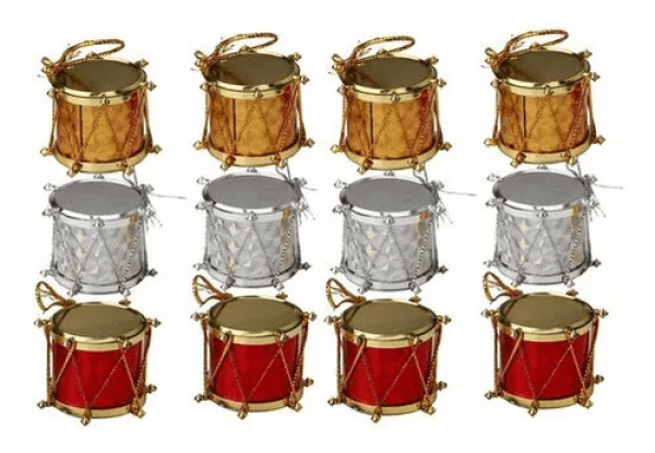 Encontraproduto.com.br - Enfeite de Natal P/ Pendurar Tambor 3CM 6UN Sortido - RIO MASTER