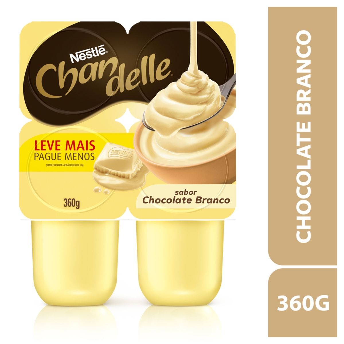 Encontraproduto.com.br - Sobremesa Láctea Chandelle Chocolate Branco 360g