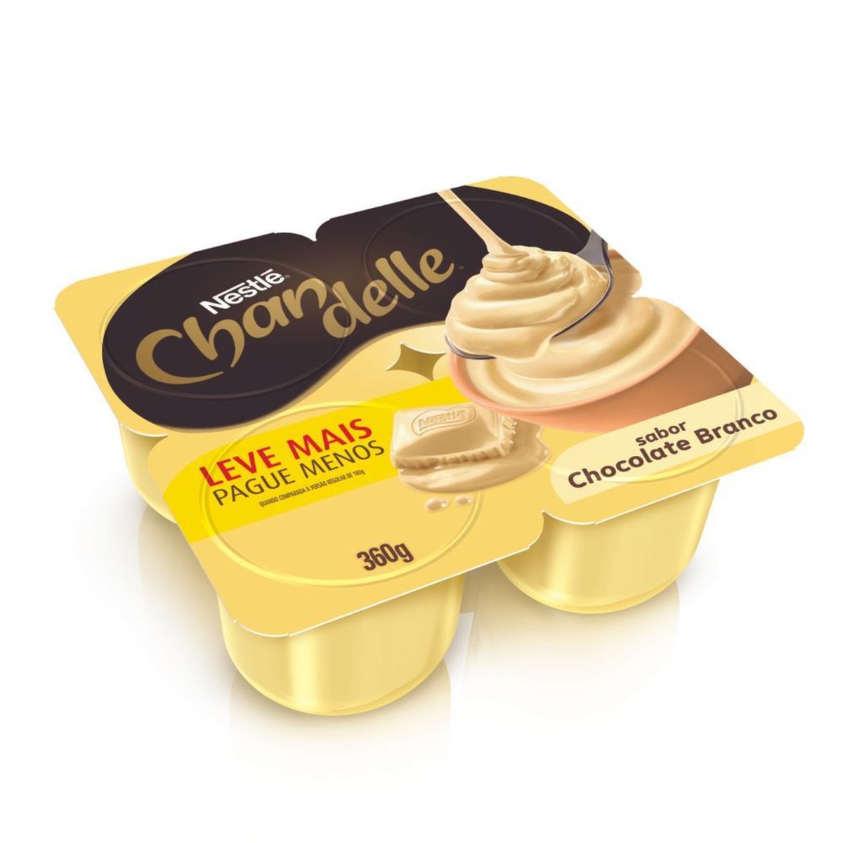 Encontraproduto.com.br - Sobremesa Láctea Chandelle Chocolate Branco 360g