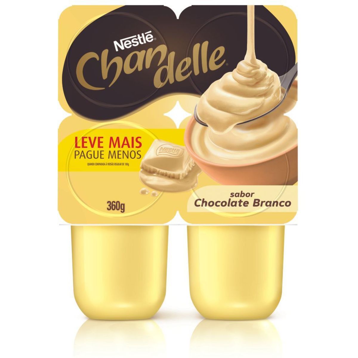 Encontraproduto.com.br - Sobremesa Láctea Chandelle Chocolate Branco 360g