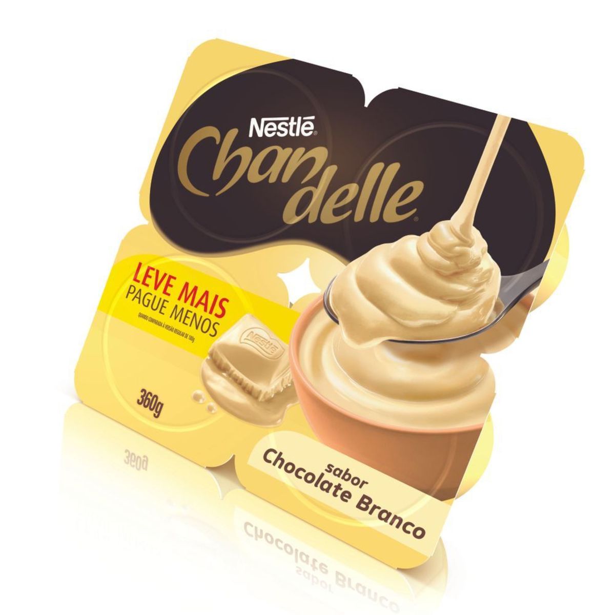Encontraproduto.com.br - Sobremesa Láctea Chandelle Chocolate Branco 360g