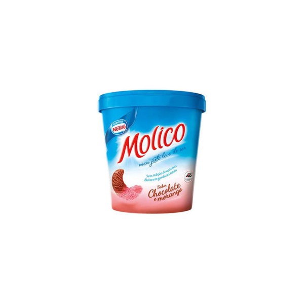Encontraproduto.com.br - Sorvete MOLICO Chocolate e Morango 455ML