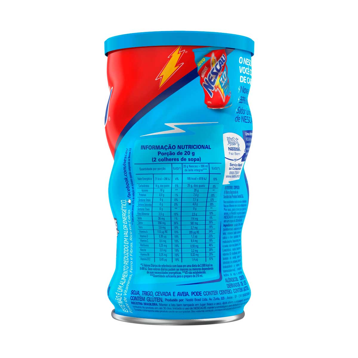 Encontraproduto.com.br - Achocolatado Nescau Lata 33% Menos Açucar 380g