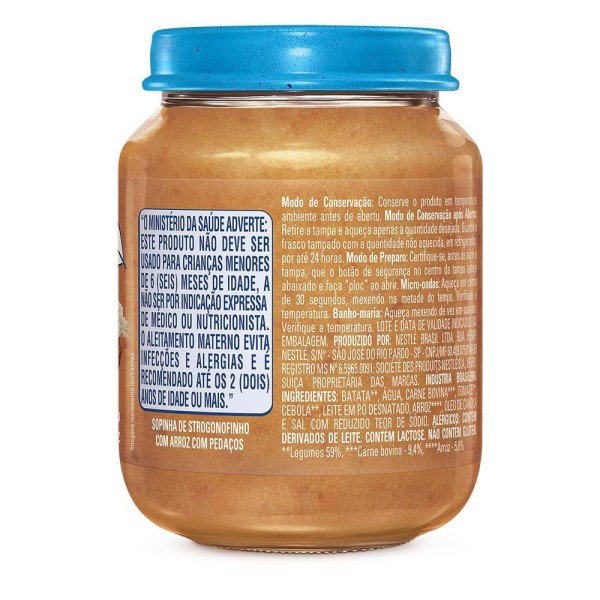 Encontraproduto.com.br - Alimento Infantil Nestlé Strogonofinho C/ Arroz 170g