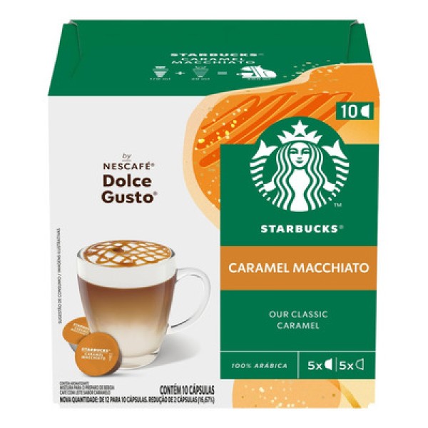 Cápsulas De Café Dolce Gusto Starbucks Caramel M. 10 Unid.