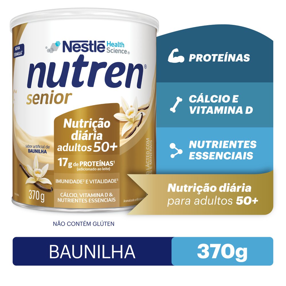 Encontraproduto.com.br - Suplemento Alimentar Nutren Senior 50+ Baunilha 370g