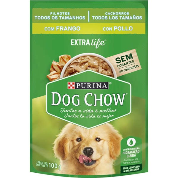 Encontraproduto.com.br - Ração Úmida Purina Dog Chow Sachê para Cães Filhotes Sabor Frango