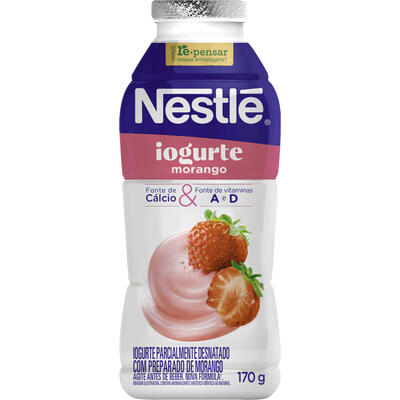 Encontraproduto.com.br - Iogurte Nestlé Parcialmente Desnatado Morango Frasco 170g