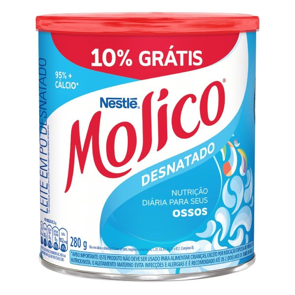 Encontraproduto.com.br - Leite Pó Molico Desnatado 10% Grátis LATA 280g 96g