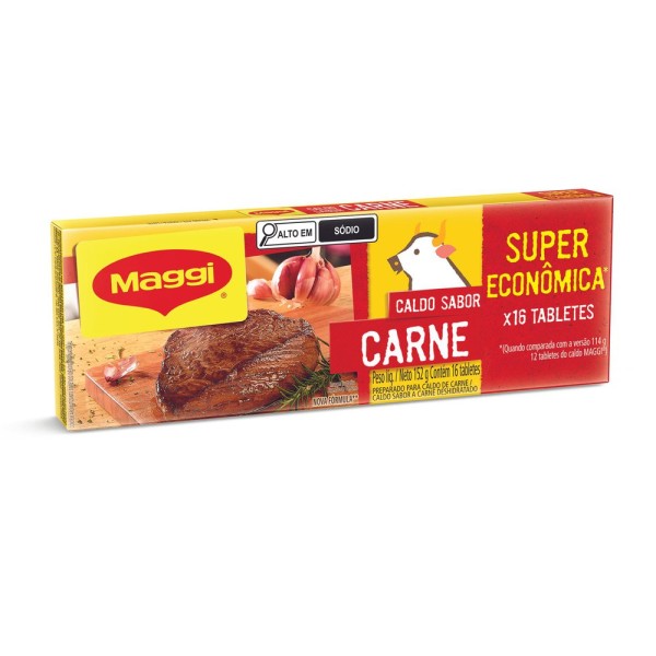 Caldo Maggi Carne Caixeta com 152g